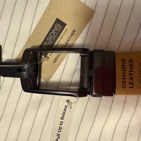 Stone Mountain Leather Mens Belt Black 28 - 44 NWT Wilson's Quick Release Buckle - Picture 5 of 5